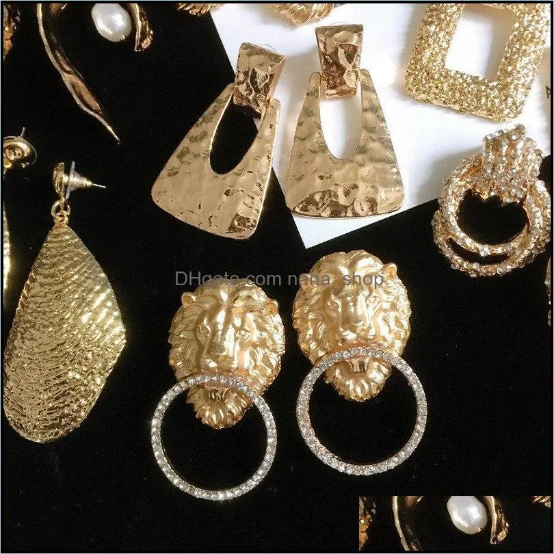 Boucle d'oreille Retour Bijoux Résultats Composants Mode Boucles d'oreilles pour femmes Charme Rond Géométrique Or Cadeau Drop Livraison 2021 Fiqyw