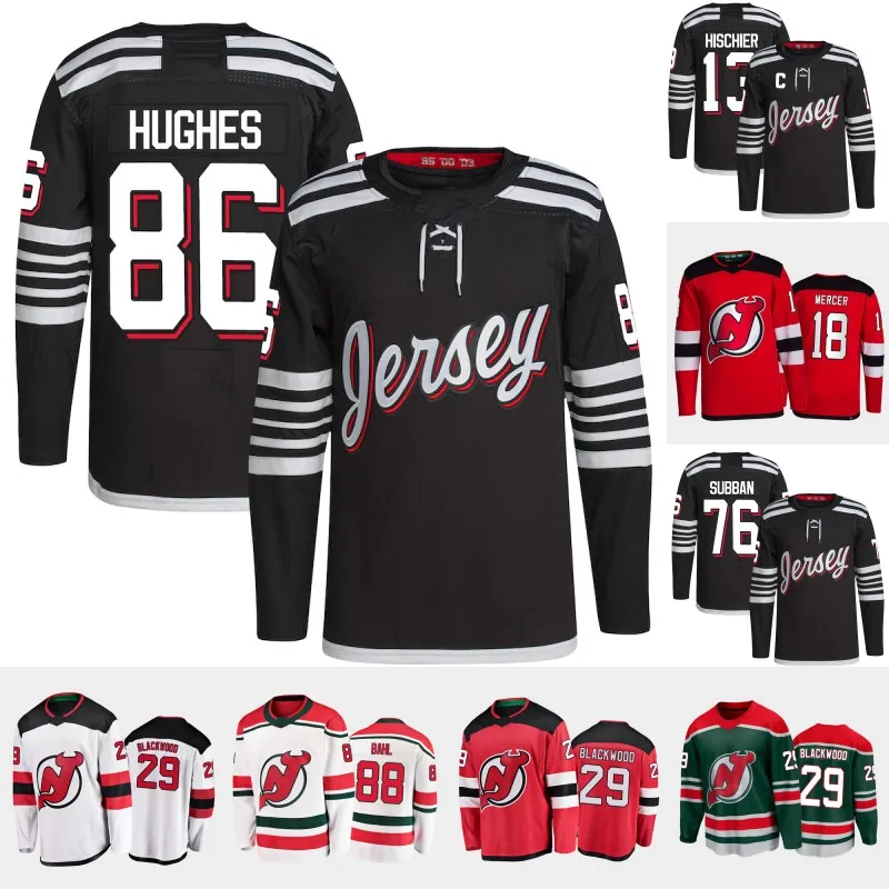 New Jersey Jack Hughes Devil Jersey Nico Hischier Dawson Mercer Ondrej