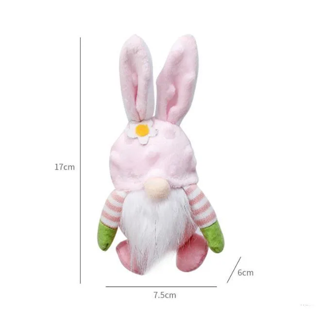 Easter Party Favor Faceless Gnome Rabbit Doll Handmade Reusable Home Decoration Spring Hanging Bunny Ornaments Kids Gift SN3219