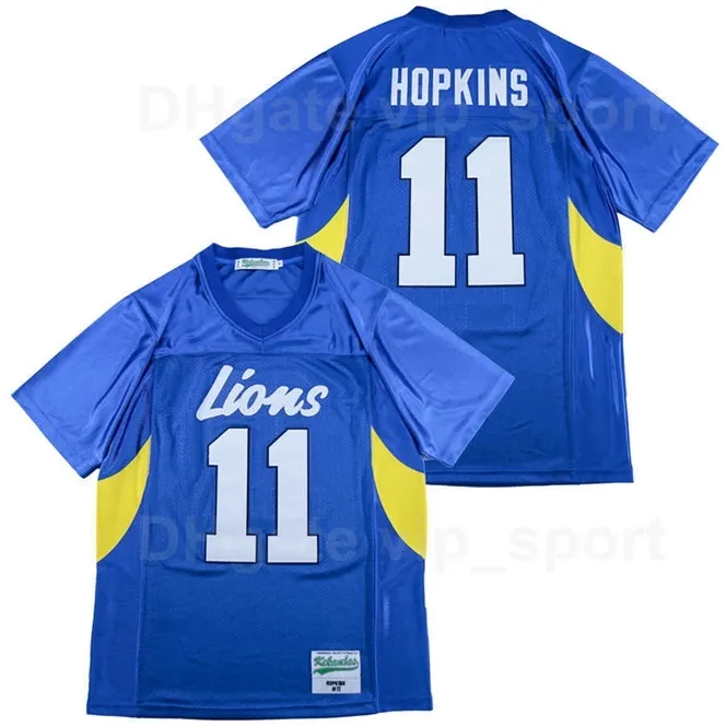 Chen37 Men Football High School 11 DeAndre Hopkins Daniel Lions Jersey Sport Pure Cotton Stitched and Embroidery Breattable Team Color Purple
