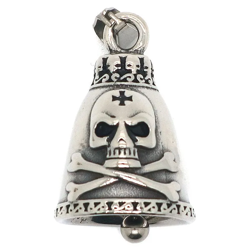 Pendentif Colliers Unisexe Acier Inoxydable 316L Croix Pirate Crâne Lourd Cloche PendentifPendentif