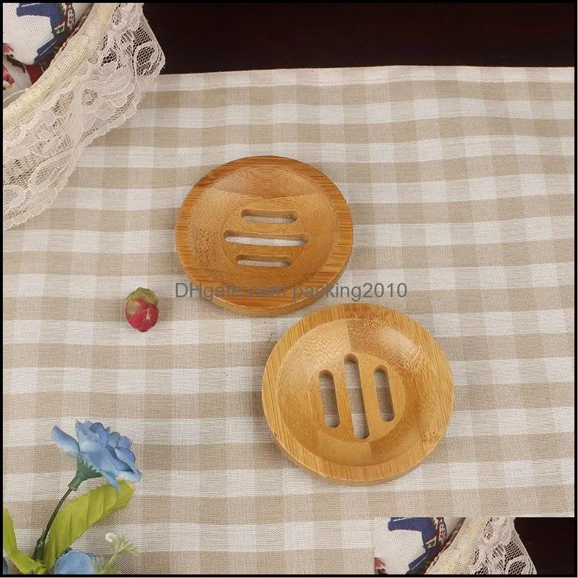 round mini soap dish creative environmental protection natural bamboo soap holder drying soap holder bathroom accessories wll324
