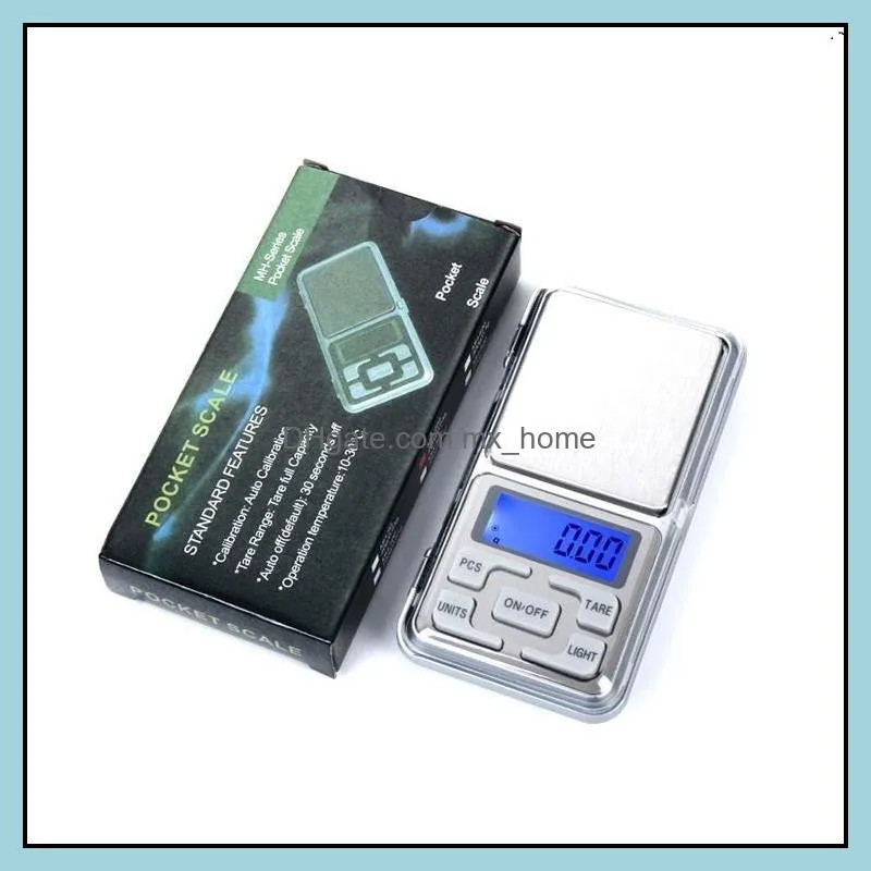 mini electronic pocket scale 100g 200g 0.01g 500g 0.1g jewelry diamond balance scale coin grain gram lcd display with retail package