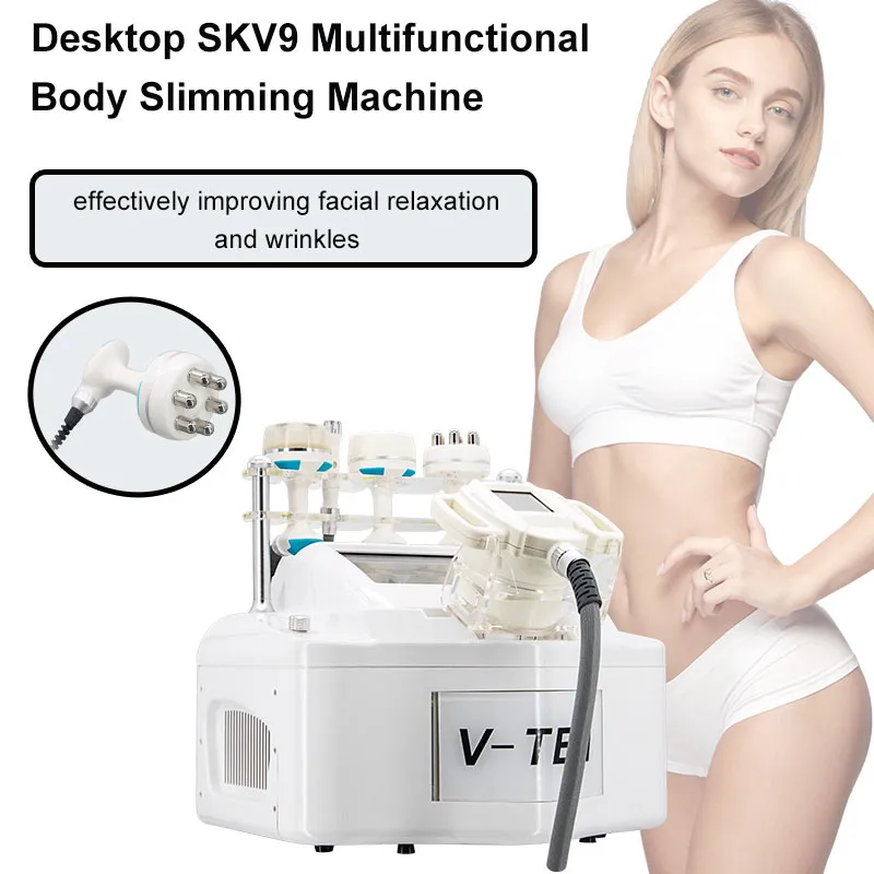 V10 PORTABLE VACUUM ROLLER MASSAGE Annan skönhetsutrustning Fabrik RF Ultraljud 80K Cavitation RF Skin Dra åt VELA Body Shaping Slimming Machine