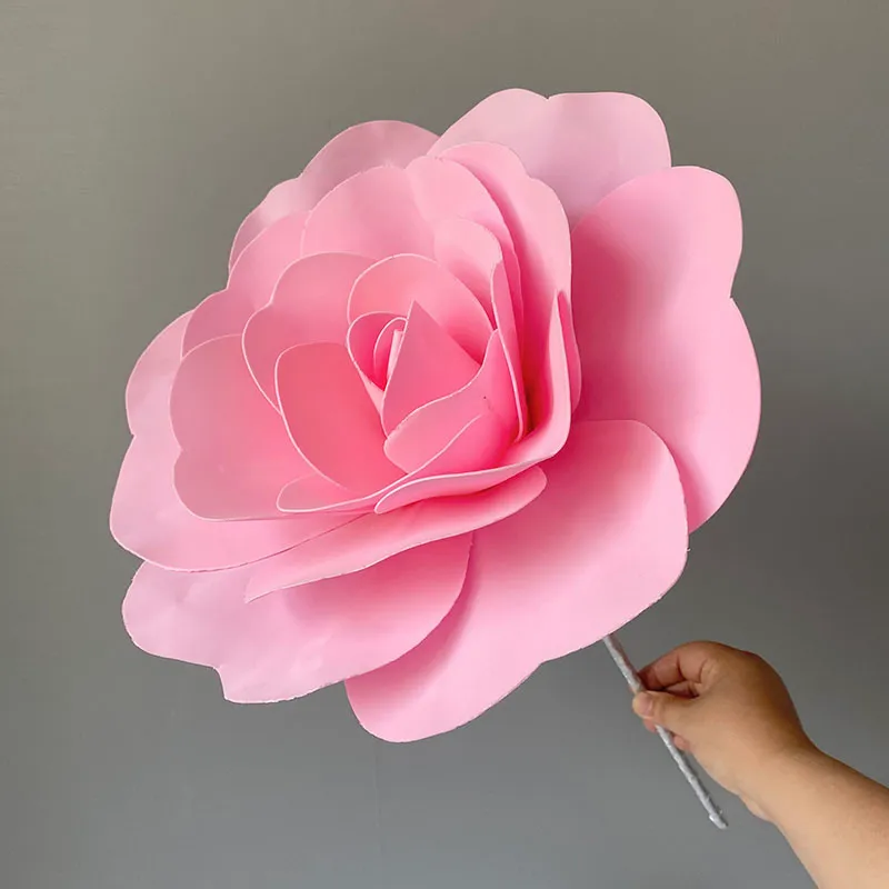 80cm Giant Artificial Flower Rose With Flower Stem Base Foam Artificial  Flowers For Decoration Wedding Background Wall Stage Hotel Mall Decoration  From Happinessker88, $15.19