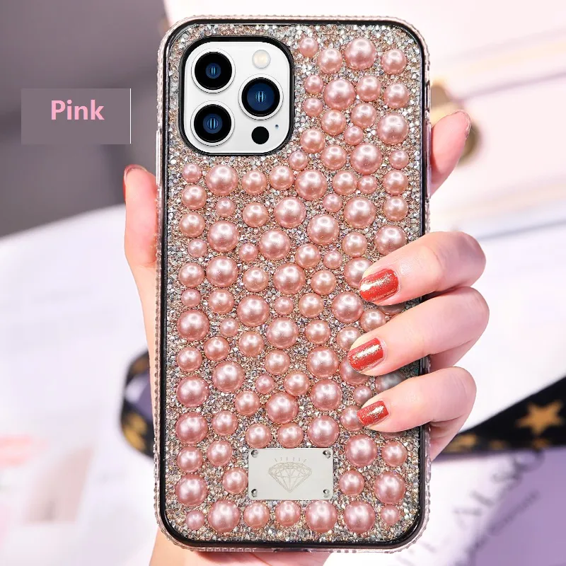 Case di diamanti di lusso per iPhone 13 13pro 13promax iPhone12 12pro xr xsmax Pearl Phone protettivo con Oppbags