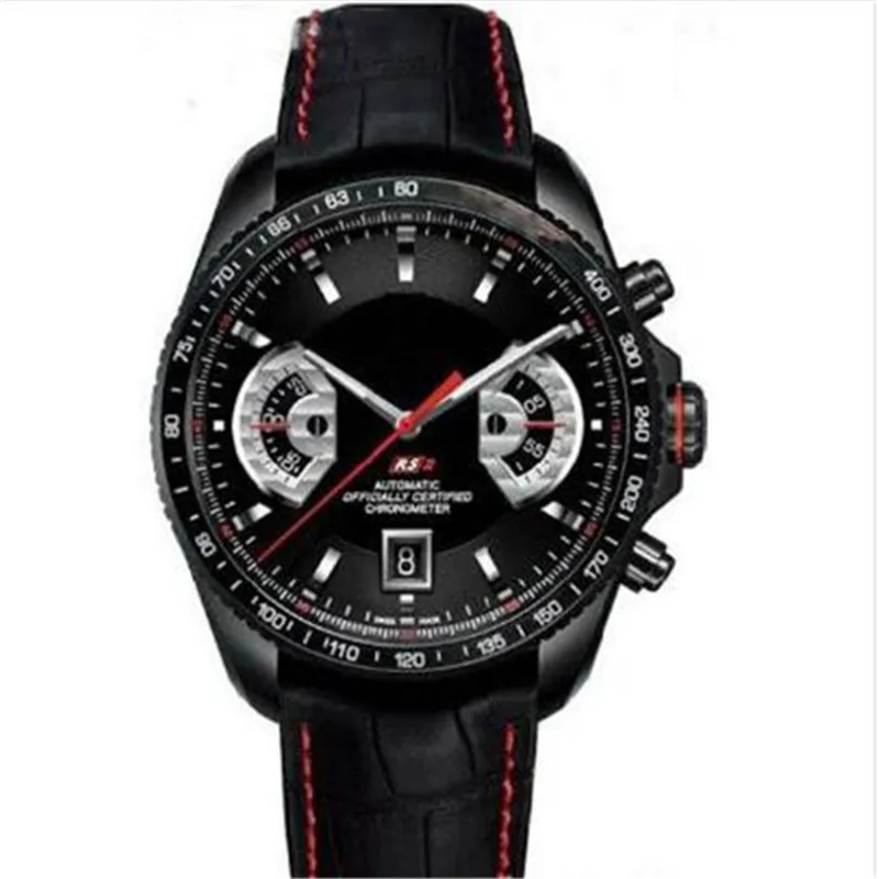 Ny titta på lyxmode svart Bezel Rubber Mens Mechanical Automatic Movement Watch Sports Men Designer tonåring Watches Wristwat269d