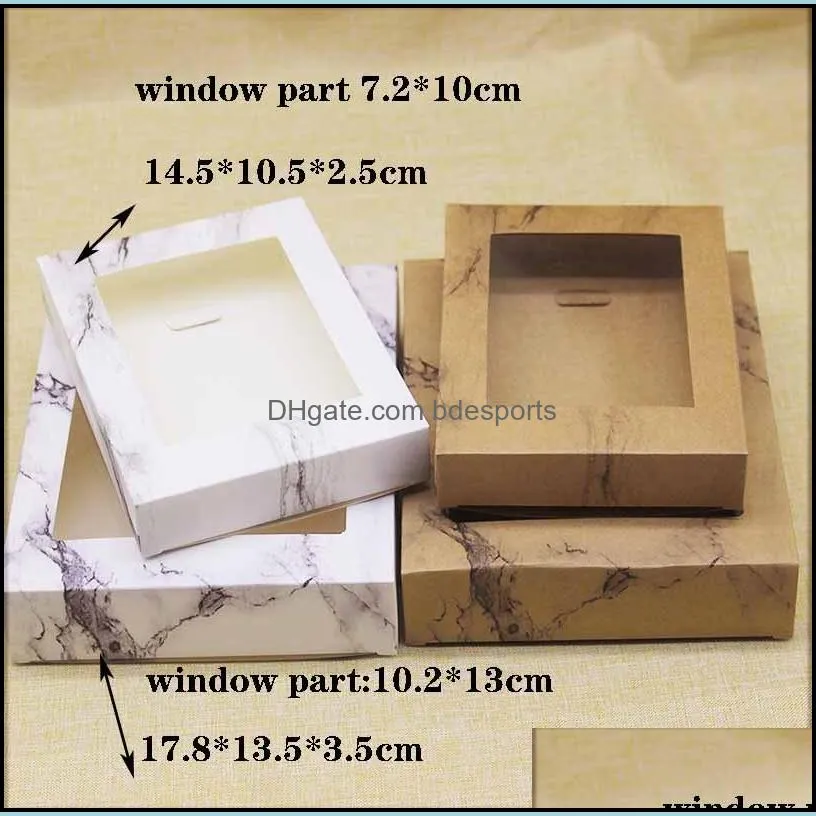 Packaging Boxes Gift Packages Paper Box Kraft Papers Exquisite Patterns PVC Window Various Colors Printed Containers For the wrapping of products or gifts