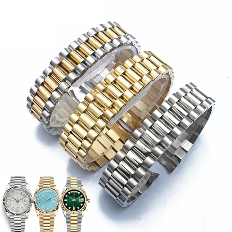 Uhrenarmband für Rolex DATEJUST DAY DATE OYSTERPERTUAL DATE Edelstahlarmband Zubehör 13 17 20 21 mm Armband 220624