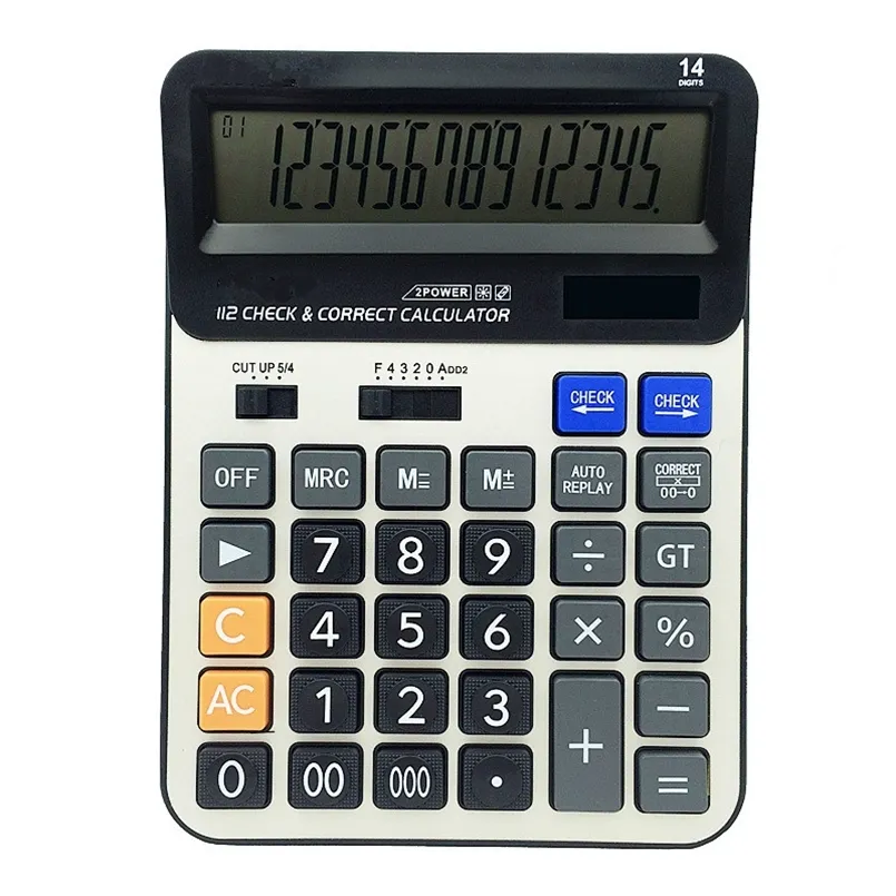 Калькуляторы Оптовые 14 цифр арифметического калькулятора Механические кнопки Большой дисплей Scientific Ti с большим инструментом расчета кнопок офис 220510 x0908