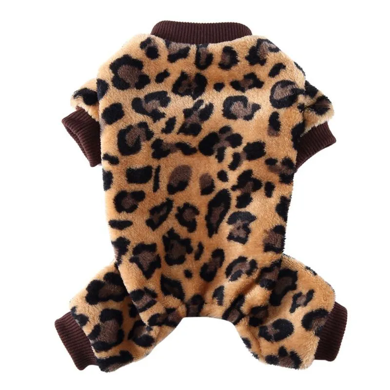 Dog Toys And Clothes Fleece Romper Pajamas Leopard Print Clothes Puppy  Winter Warm Jumpsuits For Teddy Chihuahua Pajama Cat Clothing From  Rubibegone, $9.68