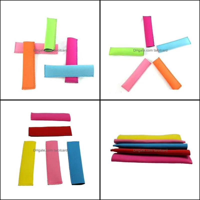 Wholesale Popsicle Holders  Ice Sleeves Freezer  Holders 15x4.2cm for Kids Summer Kitchen Tool Hot