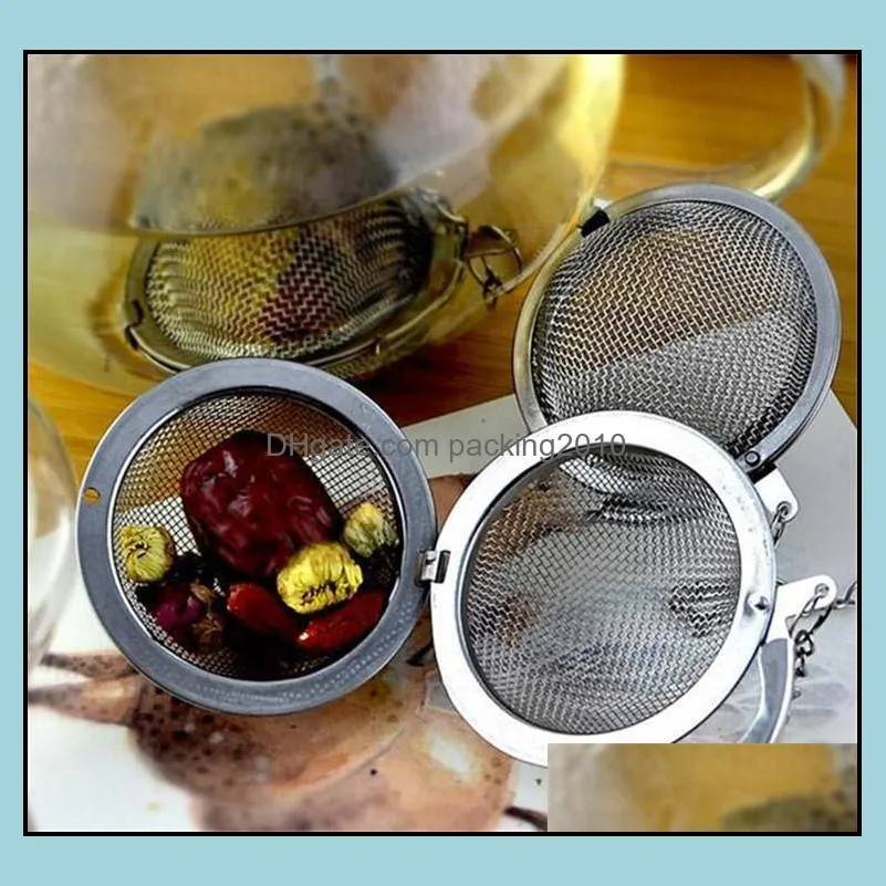 New Stainless Steel tea infuser 4.5cm / 5.5cm / 7cm /9cm Tea Pot Infusers Sphere Mesh Tea Strainer Ball