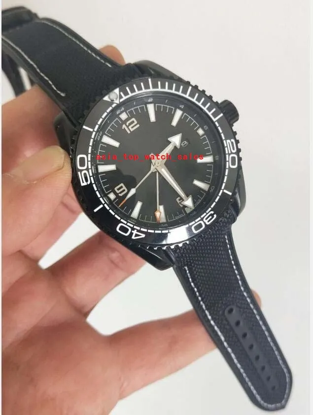 Topselling Classic Styles Axial Men zegarek 8500 Ruch 43,5 mm czarna tarcza Sapphire Ceramiczna Auto Data Pasek Top 8 Jakość mechaniczna automatyczna męska zegarek