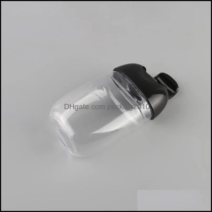 30ml Hand Sanitizer Bottle PET Plastic Half Round Flip Cap Bottle Children`s Carry Disinfectant Hand Sanitizer Bottle