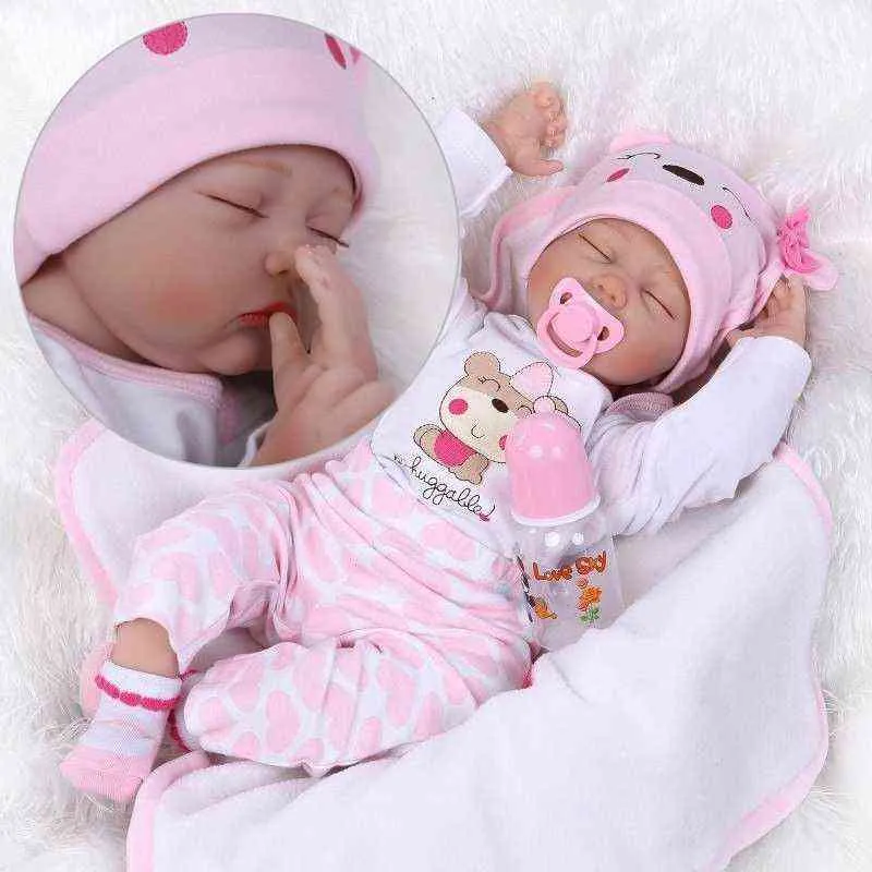 28cm Muñecabebe Reborn Doll Nowa moda krzemionka seedollianiña prawdziwe życie niemowlę towarzysz AA220325