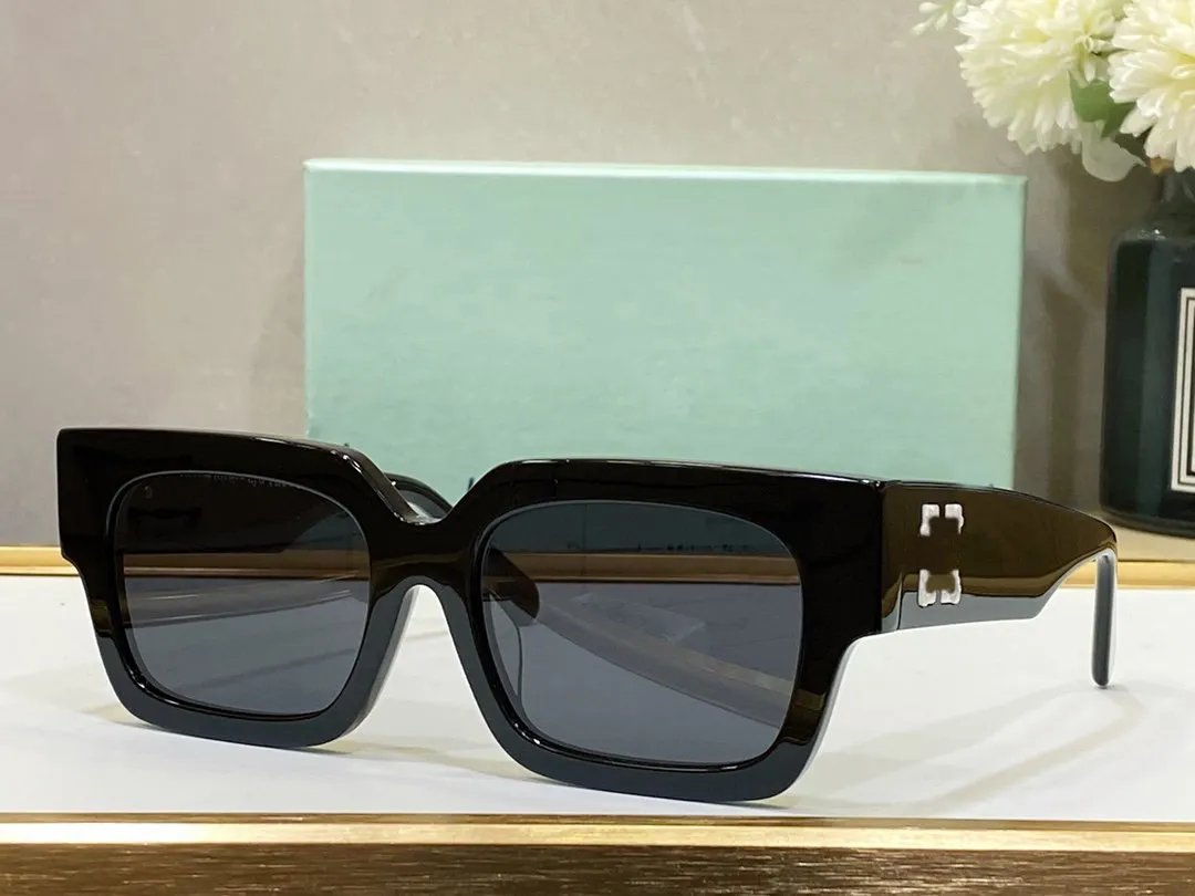 sobre gafas gafas de sol y gafas de sol de diseñador para mujer para hombre Estilo fresco de lujo Moda caliente Placa gruesa clásica Negro Marco cuadrado blanco Gafas de hombre Gafas