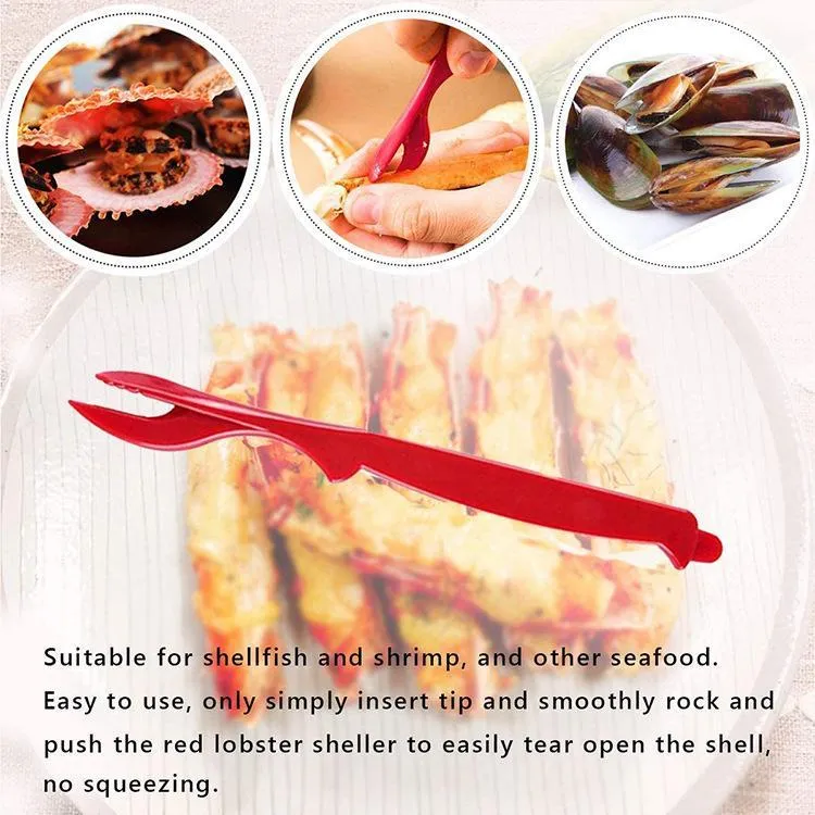 Dining Seafood Crackers Lobster Picks Tools Crab Fork, Crawfish, Prawns, Shrimp - Easy Opener Shellfish Sheller Knife DH8888