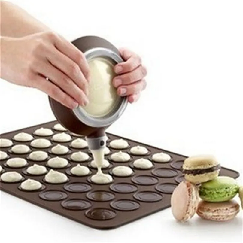 Silikon-Macaron-Makronen-Backofen-Backform, Blechmatte, 30 Mulden, DIY-Form, Backform-Matte, nützliche Werkzeuge 220815