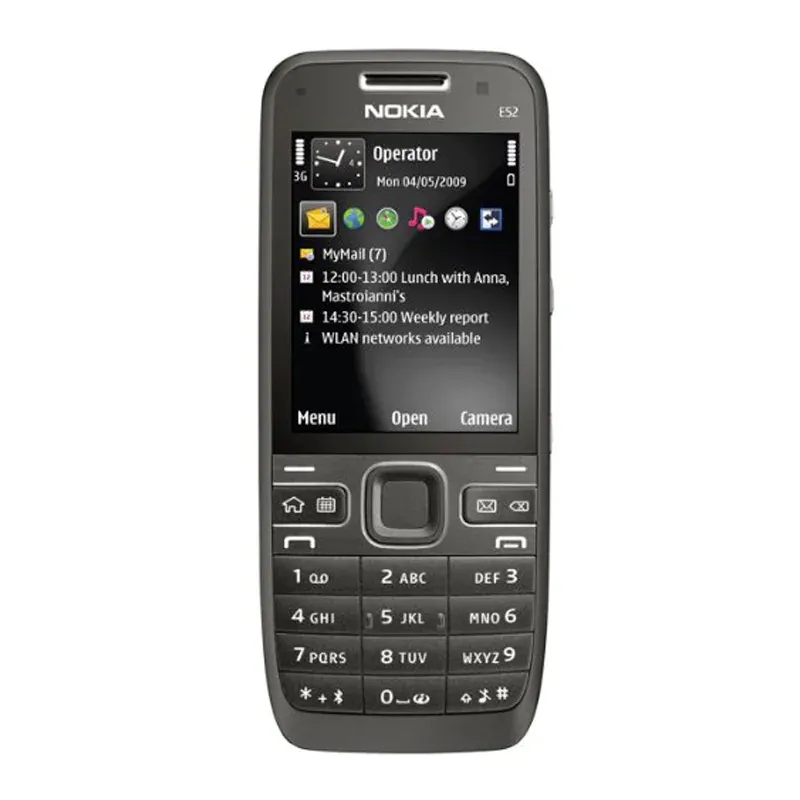 Telefones celulares reformados originais Nokia E52 GSM WCDMA 2G 3G Câmera para idosos para estudantes celulares