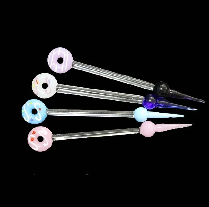 Novelty 7.3 Inche Dabber Tool glass dab tools with different color body shape and colored cap accessories for smoking Hookah