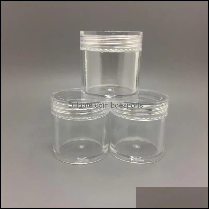 Packing Bottles Office School Business Industrial 10G Ml Round Plastic Cream Empty Jar Cosmetic Container Sample Display Case Packaging 10