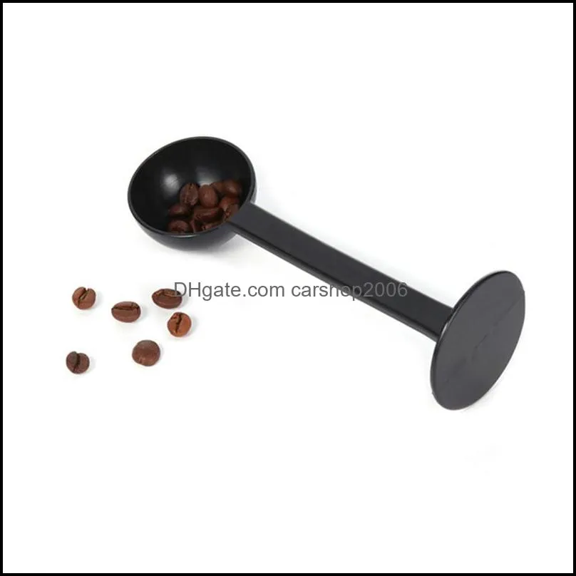 2 in 1 coffee spoon 10g standard measuring spoon dual-use bean scoop powder press scoop-coffee machine accessories kitchen tools