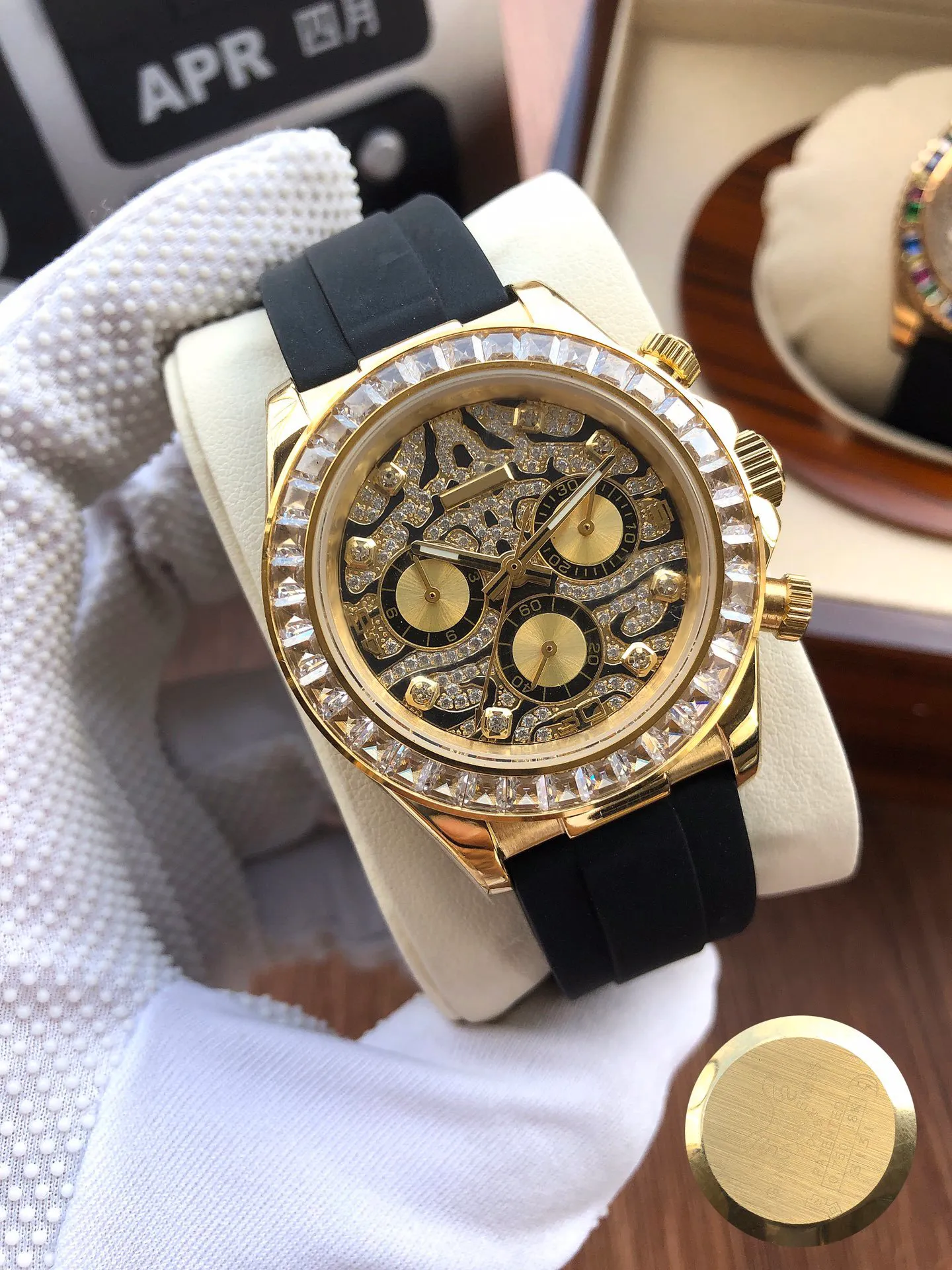 Adita top oesters hoogwaardige klassieke vrouwen en mannen voor precisie duurzaam cowhide roestvrij staal glijdende clasp dames kwarts duiken keramisch horloge rx01094