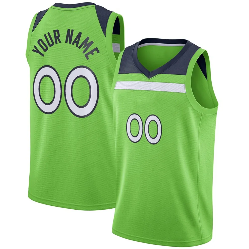 Stampato Minnesota Personalizzato Design fai da te Maglie da basket Personalizzazione Uniformi della squadra Stampa personalizzata qualsiasi nome Numero Uomo Donna Bambini Ragazzi Maglia verde