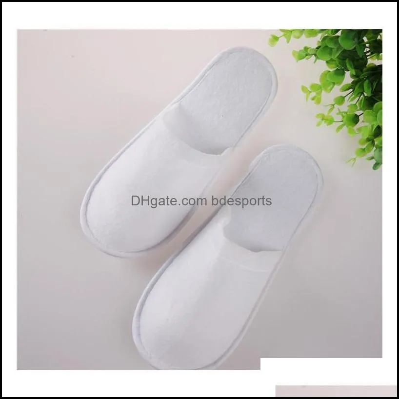 Supplies Home & Garden Drop Delivery 2021 Bath Disposable El Towelling Slippers Eva Men Women Flop White Multi Color Indoor Slipper Ju0507