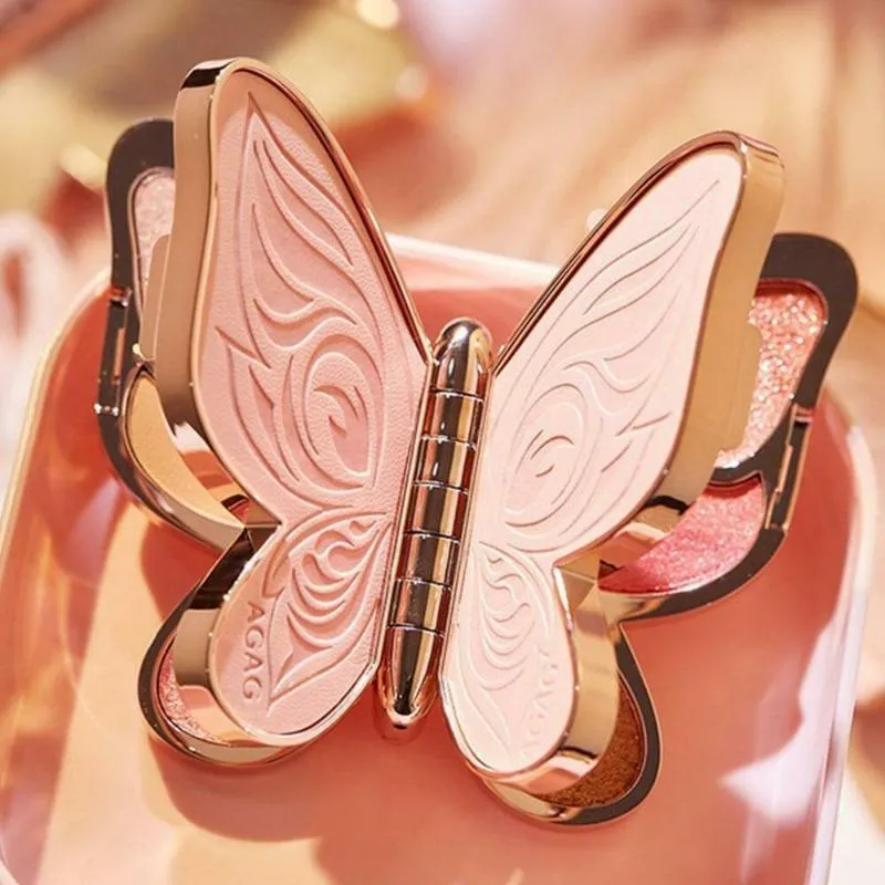 Lidschattenfarben Lidschatten-Palette Schmetterling Lucky Koi Pearl Pailletten Glitzer Matte Make-up-Platte A92637Eye
