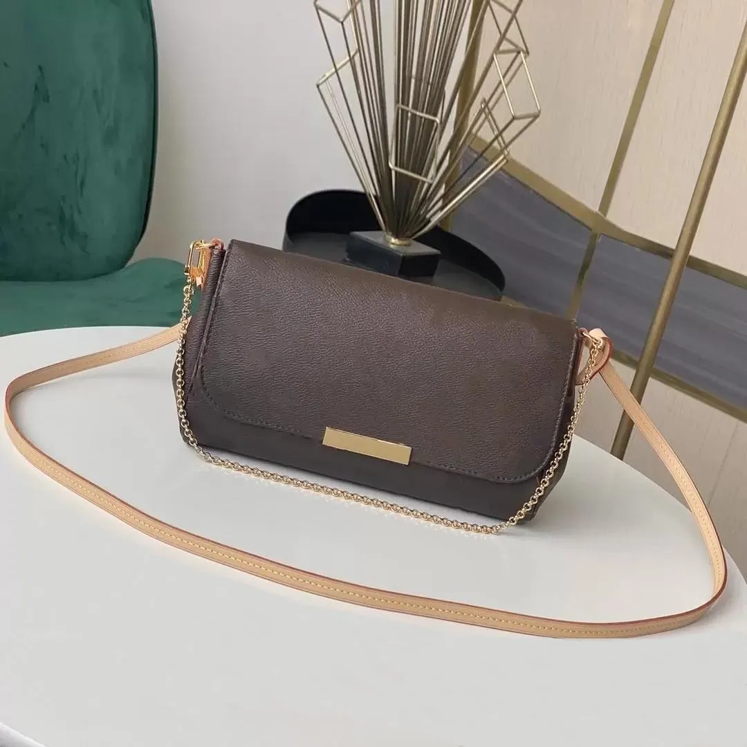 2022 الشهيرة حقيبة M0nogram جلد طبيعي فاخر مصمم حقيبة يد المرأة Crossbody حقائب كتف M40718 محفظة حمل المفضلة