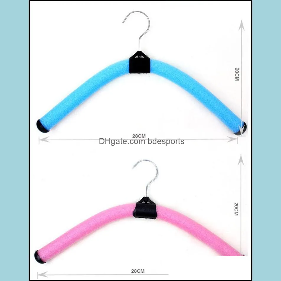 Hot sale Wholesale 30 PCS Colorful Bendable Sponge Adult Clothes Hanger Children Coat Hanger Adjustable Foam Rack Home accessories