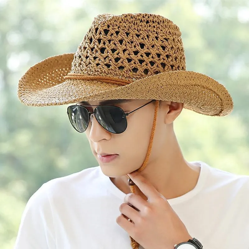 Beach Sun Protection Hat For Men Western Cowboy Shade Hat Man