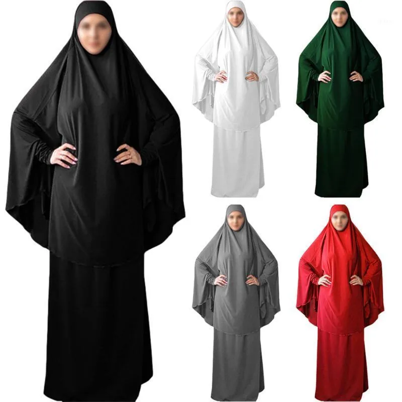 Muslim Hijab Abaya Dress Islamic Prayer Jilbab Modest Full Cover Burqas ...