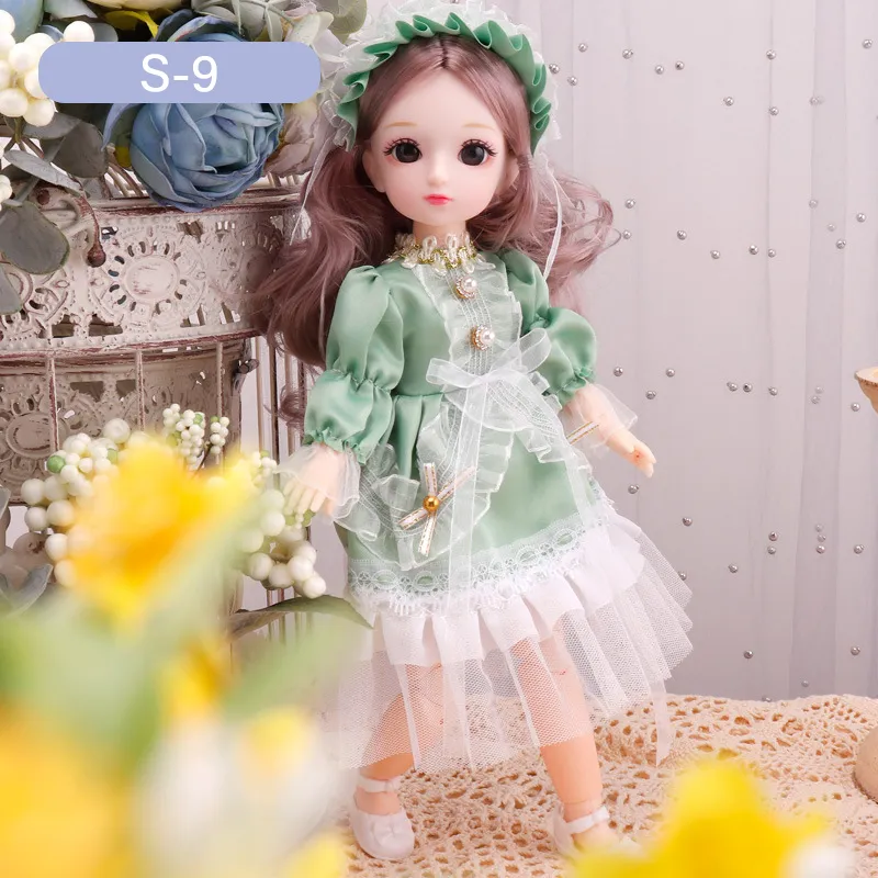 1/6 BJD Poupée Jouet Poupée Fille Mignonne + Robe + Perruque
