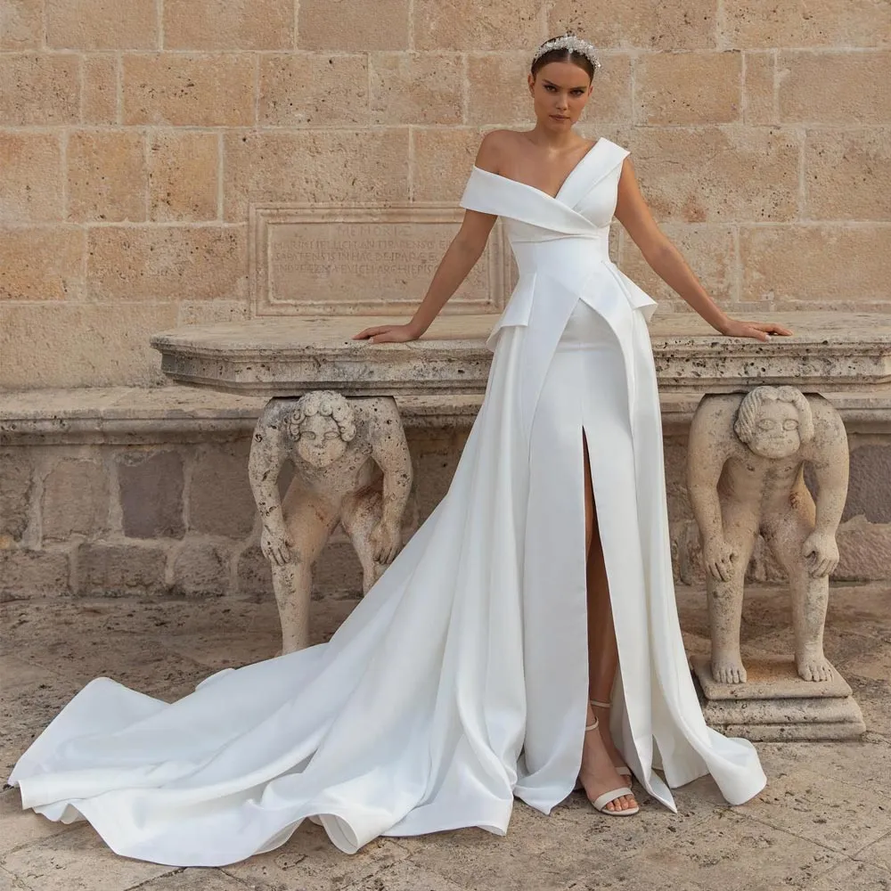 Wedding dress deals front split