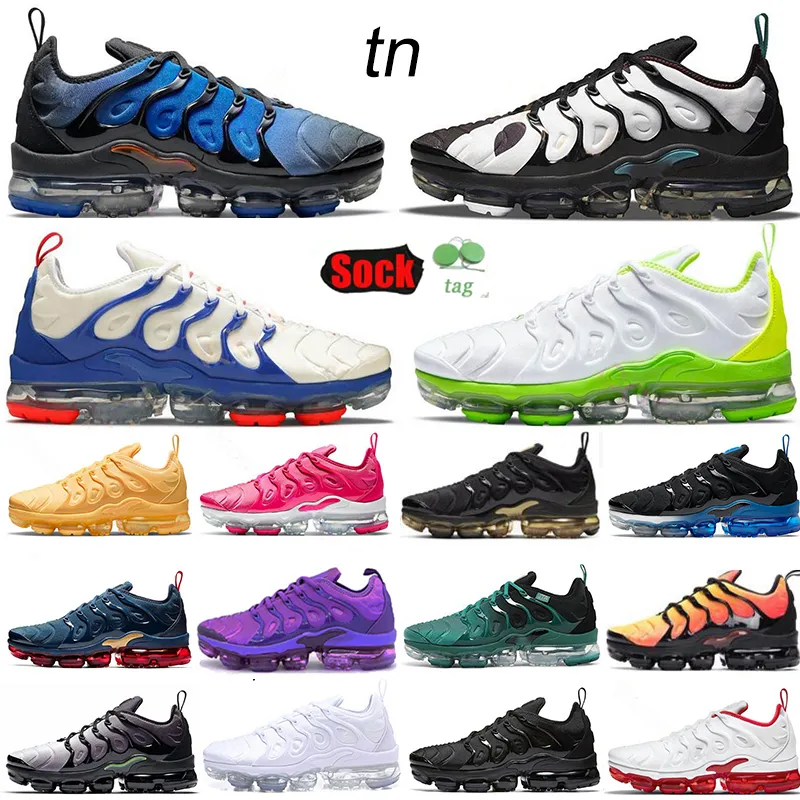 2022 Newest Arrival Tn Plus Löparskor för män Kudde OG USA Swingman Fresh Knicks Cherry Black Royal Volt Vit Volt Blue Fury Herr Dam Sneakers Sneakers Storlek 36-45