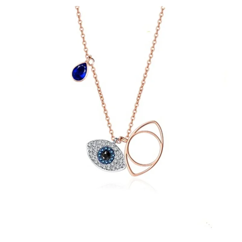 Bracciale e collana Evil Eye Gioielli di design placcati in argento sterling 925 per donna Set di gioielli per ragazze Regalo di moda