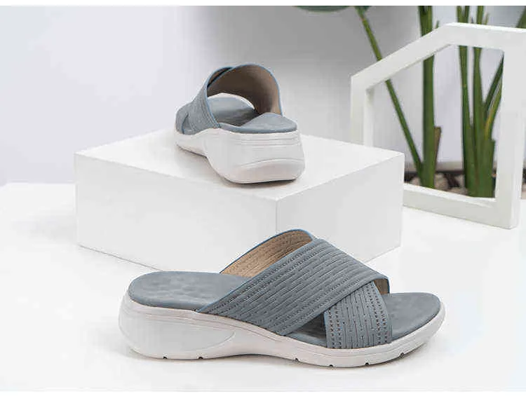 Bohemian British Womens Sandals With Thick Bottom And Soft Bottom