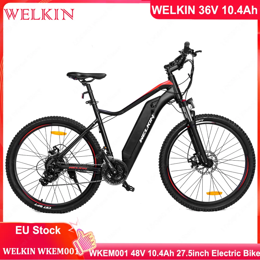 ضريبة القيمة المضافة الحرة للاتحاد الأوروبي Welkin 36V 10.4ah 350W Motor 27.5inch Tyre WKEM001 Mountain Climbing E-Pike Come Electric Bike