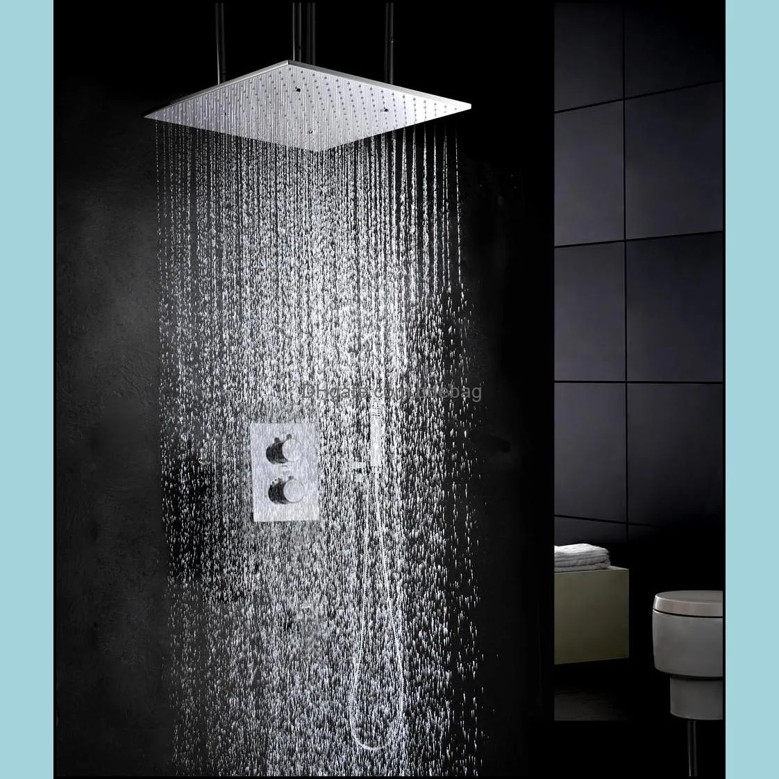 20 Inch Atomizing And Rain Shower Head Easy-Installation Embedded Box Shower Valve Thermostatic Bathroom Shower Faucet Sets