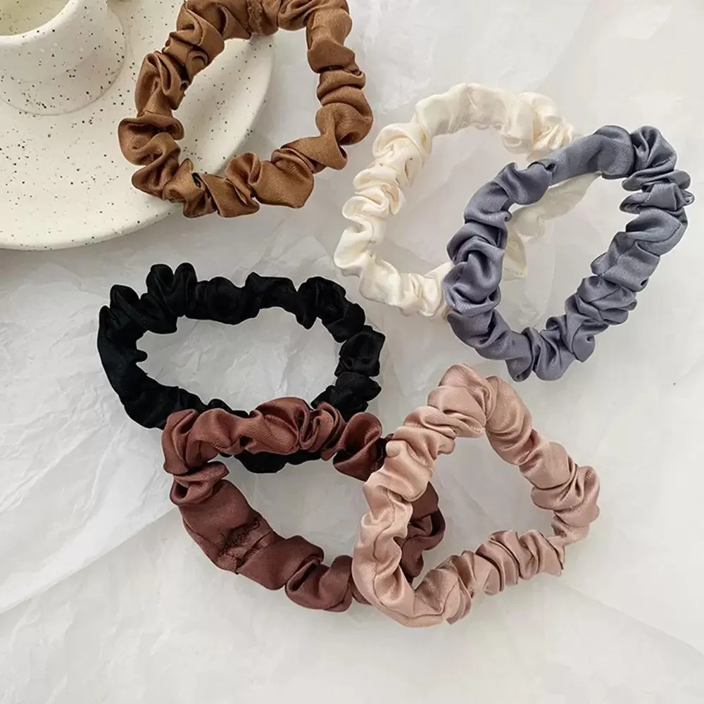 party favor Scrunchie Hairbands Hair Tie Women for Hair Accessories Satin Scrunchies Stretch Ponytail Holder Handmade Gift Heandband