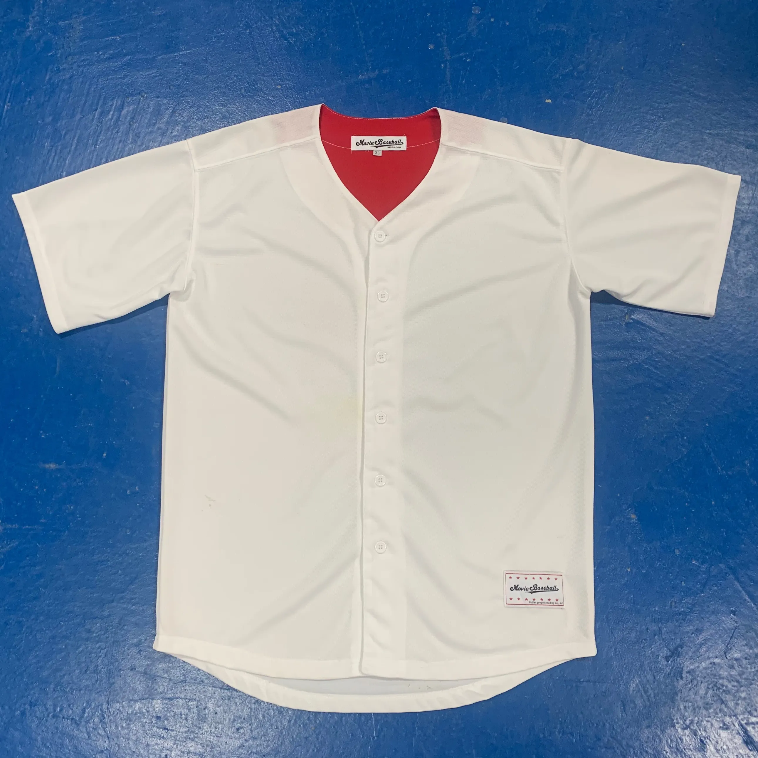 Blank Jerseys White Button Up Baseball Jersey Baseball Jersey