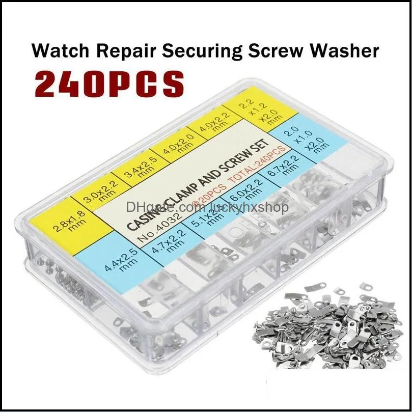 repair tools & kits 240pcs watch casing clamp adapter movement securing screw washer for eta 2824 2836 2846repair