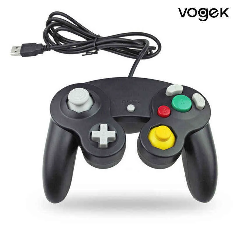 Vogek USB Wired Gamepad for Nintend Gamecube Controller Vibration Controller Joystick for NGC GC Wii MAC Computer PC Gamepad AA220315