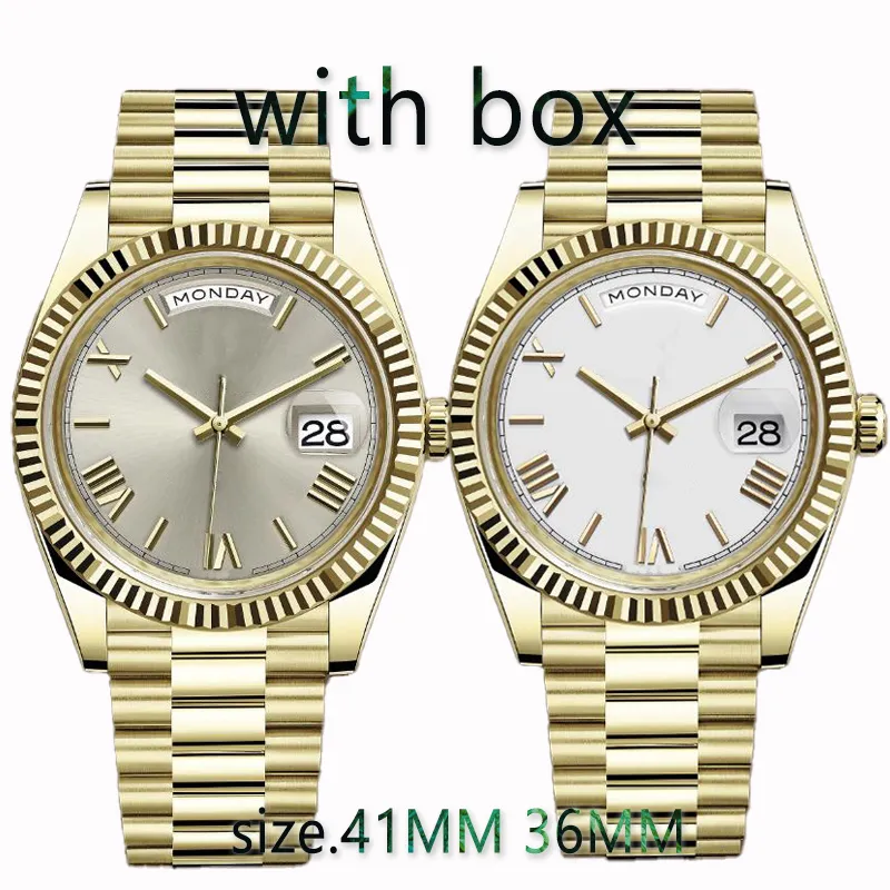 Damesheren horloge beweging horloges luxe horloge 41 mm 36 mm automatische mechanische beweging 904L roestvrijstalen armband licht waterbestendig goudhorloge