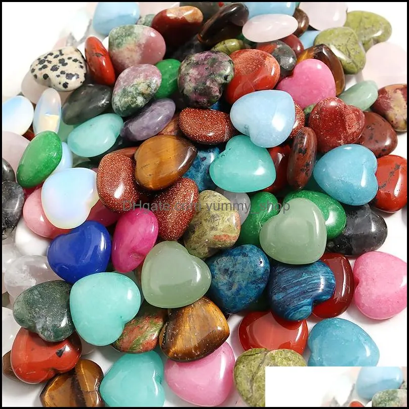 fashion 16mm beads natural heart stone charms gemstone for jewelry making women earring diy accessories room ornament