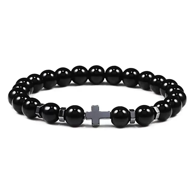 Bracciale elegante con intreccio di perline e cristalli oro e borde