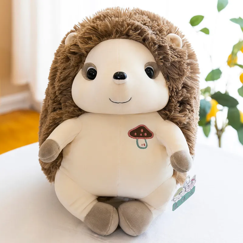 DHgate 2022 Stuffed Animals Wholesale 23cm New creative hedgehog plush toy forest small animal doll children sleeping on the bed dolls Toys Gifts